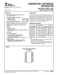 Datasheet CD54HCT32F manufacturer TI
